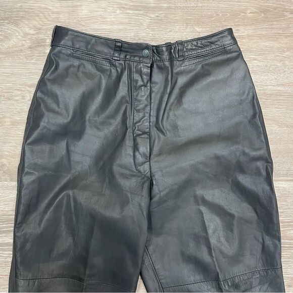 Vintage Jonathan Christopher Canada Gray Genuine Leather Lined Pants - Picture 4 of 6